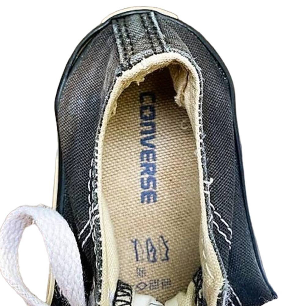 Vintage CONVERSE All Stars Kids Black & White Sneakers Shoes ~ Baby Child Size 6 - Picture 8 of 9